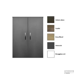 Kolomkast Sanicare Q6/Q14/Q16 2-Deurs Soft-Closing Chromen Greep 90x67x32 Cm Schots-Eiken