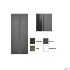 Kolomkast Sanicare Q7 2-Deurs Soft-Closing Greeploos 160x67x32 Cm Antraciet