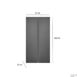 Kolomkast Sanicare Q7 2-Deurs Soft-Closing Greeploos 160x67x32 Cm Antraciet -Zalig Baden Verkoopwinkel kolomkast sanicare q7 2 deurs soft closing 160x67x32 cm tech 1