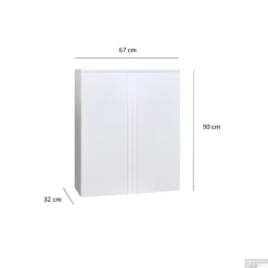 Kolomkast Sanicare Q7 2-Deurs Soft-Closing Greeploos 90x67x32 Cm Schots-Eiken -Zalig Baden Verkoopwinkel kolomkast sanicare q7 2 deurs soft closing 90x67x32 cm tech 1 1