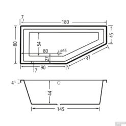 Ligbad Beterbad Xenz Society Compact Links 180x80x44 Cm Beige -Zalig Baden Verkoopwinkel ligbad beterbad xenz society compact links 180x80x44 cm beige 6962 19 tech