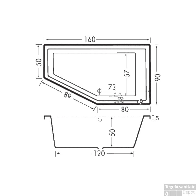 Ligbad Beterbad Xenz Society Rechts Acryl 160x90x50 Cm Antraciet 2 Ligbad Beterbad Xenz Society Rechts Acryl 160x90x50 Cm Antraciet - Afbeelding 2