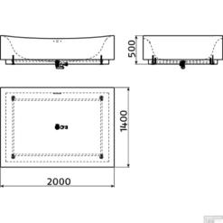 Ligbad Clou Hammock 200x140x50cm Acryl Glans Wit (Vrijstaand) -Zalig Baden Verkoopwinkel ligbad clou hammock 200x140x50cm acryl glans wit vrijstaand tech