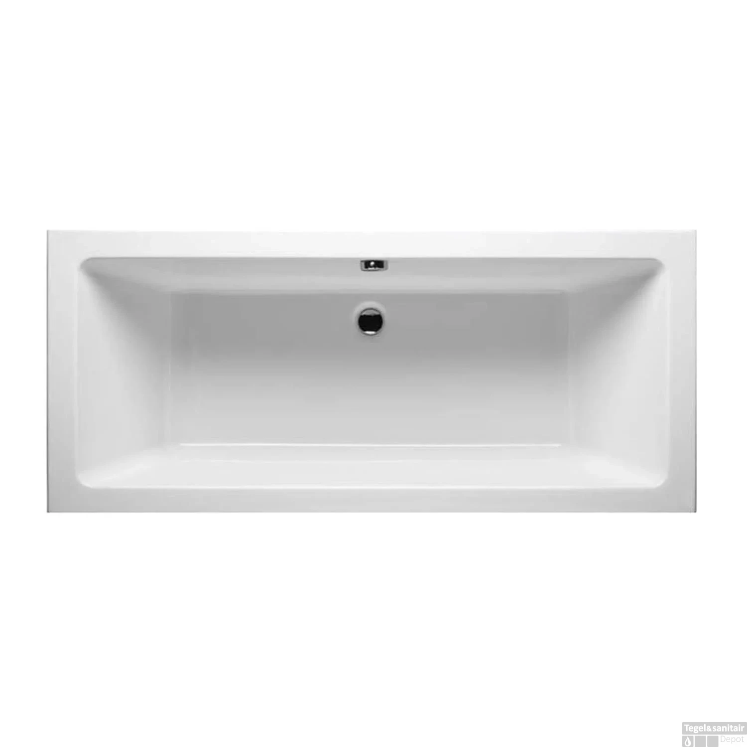 Ligbad Duo Wiesbaden Dahlia Santino Inbouw 180x80x49 Cm Wit