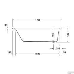 Ligbad Duravit D-Neo Inbouw 170x70x48.5 Cm Wit -Zalig Baden Verkoopwinkel ligbad duravit d neo inbouw 170x70x48.5 cm wit tech2