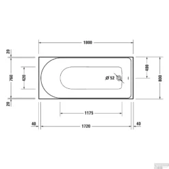 Ligbad Duravit D-Neo Inbouw 180x80x48.5 Cm Wit -Zalig Baden Verkoopwinkel ligbad duravit d neo inbouw 180x80x48.5 cm wit tech