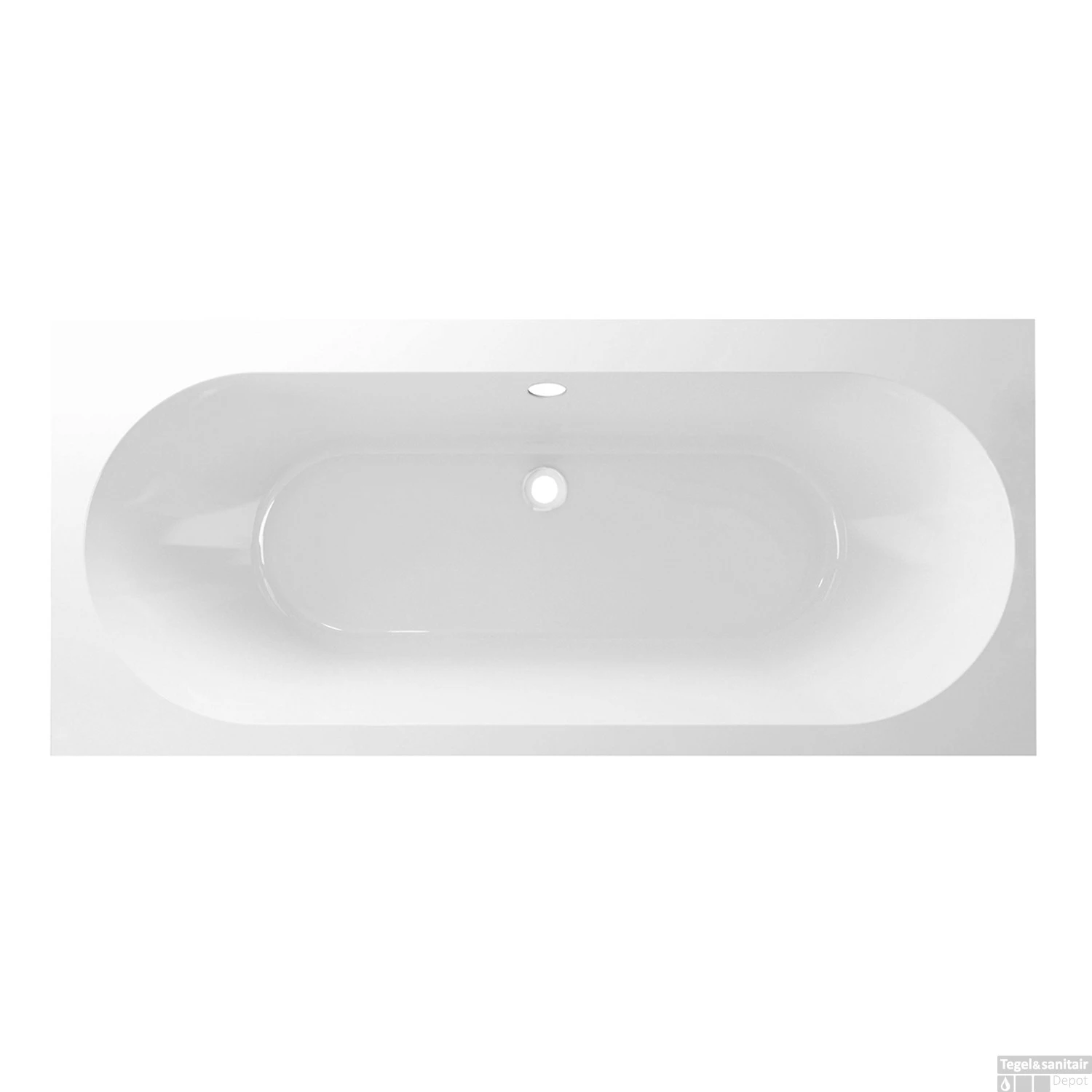 Ligbad Inbouw Boss & Wessing Puerto 180x80x50 Acryl Mat Wit - Afbeelding 2