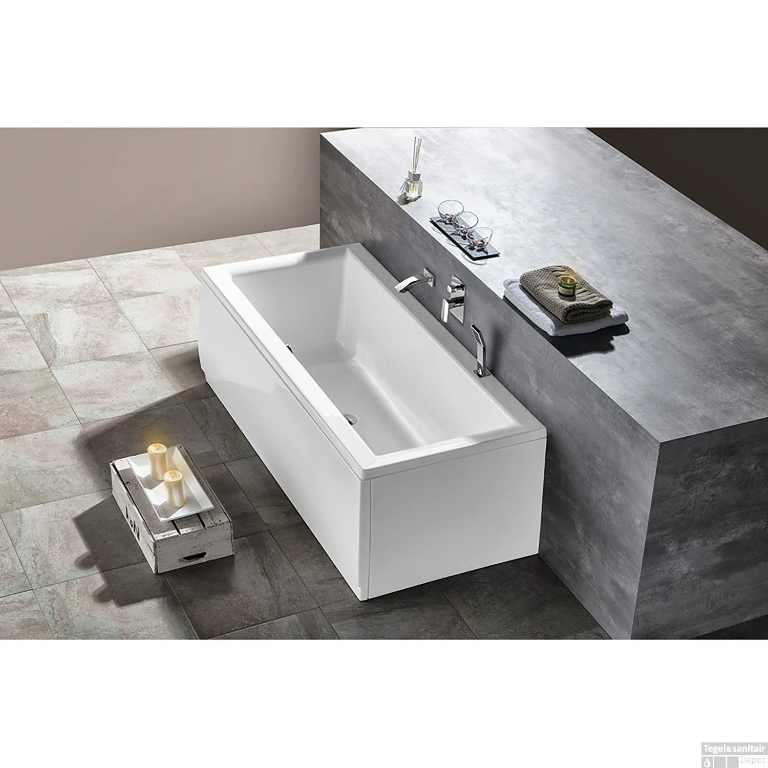 Ligbad Polysan Cleo Inbouw 170x70x48 Cm Wit 2 Ligbad Polysan Cleo Inbouw 170x70x48 Cm Wit - Afbeelding 2