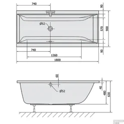Ligbad Polysan Cleo Inbouw 180x90x48 Cm Wit -Zalig Baden Verkoopwinkel ligbad polysan cleo inbouw 180x90x48 cm wit sph13111 tech