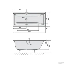 Ligbad Polysan Cleo Slim Inbouw 160x70x48 Cm Wit -Zalig Baden Verkoopwinkel ligbad polysan cleo slim inbouw 160x70x48 cm wit sph73611s tech