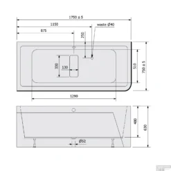 Ligbad Polysan Marlene 175x75x63 Cm Asymmetrisch Links Wit -Zalig Baden Verkoopwinkel ligbad polysan marlene 175x75x63 cm asymmetrisch links wit sph72034mcl tech