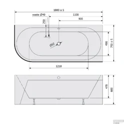 Ligbad Polysan Viva 180x75x60 Cm Asymmetrisch Rechts Wit -Zalig Baden Verkoopwinkel ligbad polysan viva 180x75x60 cm asymmetrisch rechts wit sph72129m tech