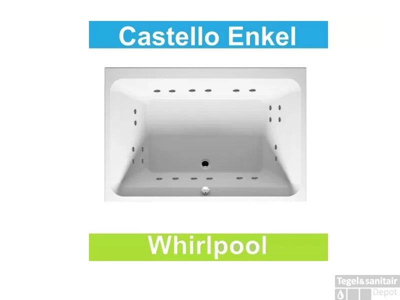 Ligbad Riho Castello 180x120 Cm Whirlpool Enkel Systeem 1 Ligbad Riho Castello 180x120 Cm Whirlpool Enkel Systeem