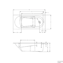 Ligbad Riho Lazy 170x75 Cm Bedieningsknop Midden Wit Glanzend -Zalig Baden Verkoopwinkel ligbad riho lazy 170x75 cm bedieningsknop midden wit glanzend tech