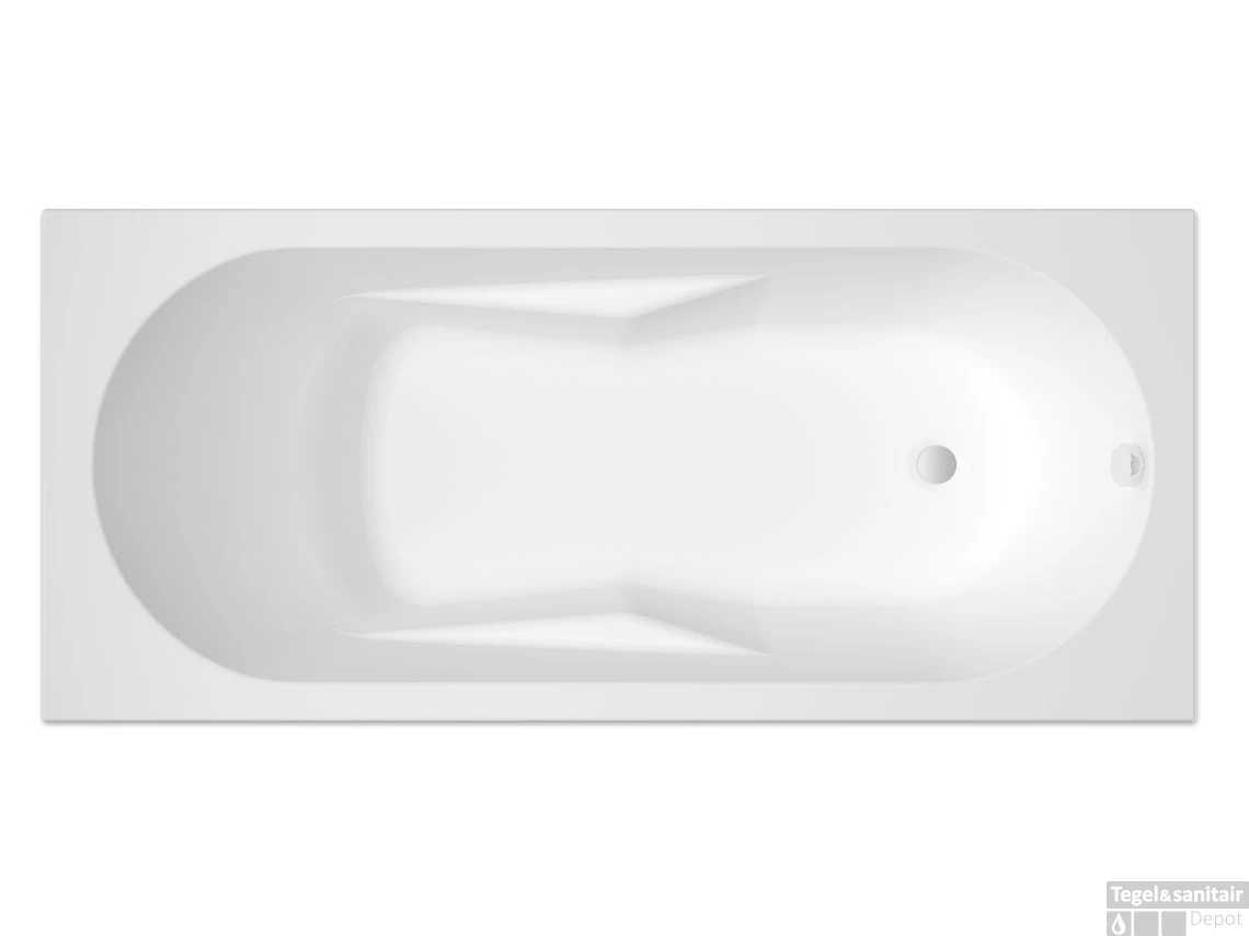 Ligbad Riho Lazy 180x80 Cm Bedieningsknop Midden Wit Glanzend 1 Ligbad Riho Lazy 180x80 Cm Bedieningsknop Midden Wit Glanzend