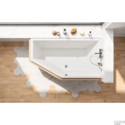 Ligbad Sanindusa Delta Compact Links 160x90 Cm Wit -Zalig Baden Verkoopwinkel ligbad sanindusa delta compact links 160x90 cm wit sfeer 2