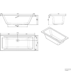 Ligbad Sanindusa Plan 170x75 Cm Acryl Wit -Zalig Baden Verkoopwinkel ligbad sanindusa plan 170x70 cm acryl wit tech 1