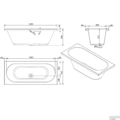 Ligbad Sanindusa Urb.y 170x75 Cm Acryl Wit -Zalig Baden Verkoopwinkel ligbad sanindusa urb.y 170x70 cm acryl wit tech 1