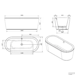 Ligbad Sanindusa Urb.y Vrijstaand 180x80 Cm Wit -Zalig Baden Verkoopwinkel ligbad sanindusa urb.y vrijstaand 180x80 cm wit tech