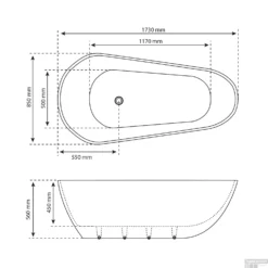 Ligbad Vrijstaand Boss & Wessing 173x85x56 Cm Wit -Zalig Baden Verkoopwinkel ligbad vrijstaand boss wessing 173x85x56 cm wit tech