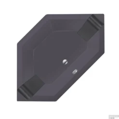 Ligbad Xenz Society 145 6-hoekig 145x145x50 Cm Inbouw Acryl Antraciet