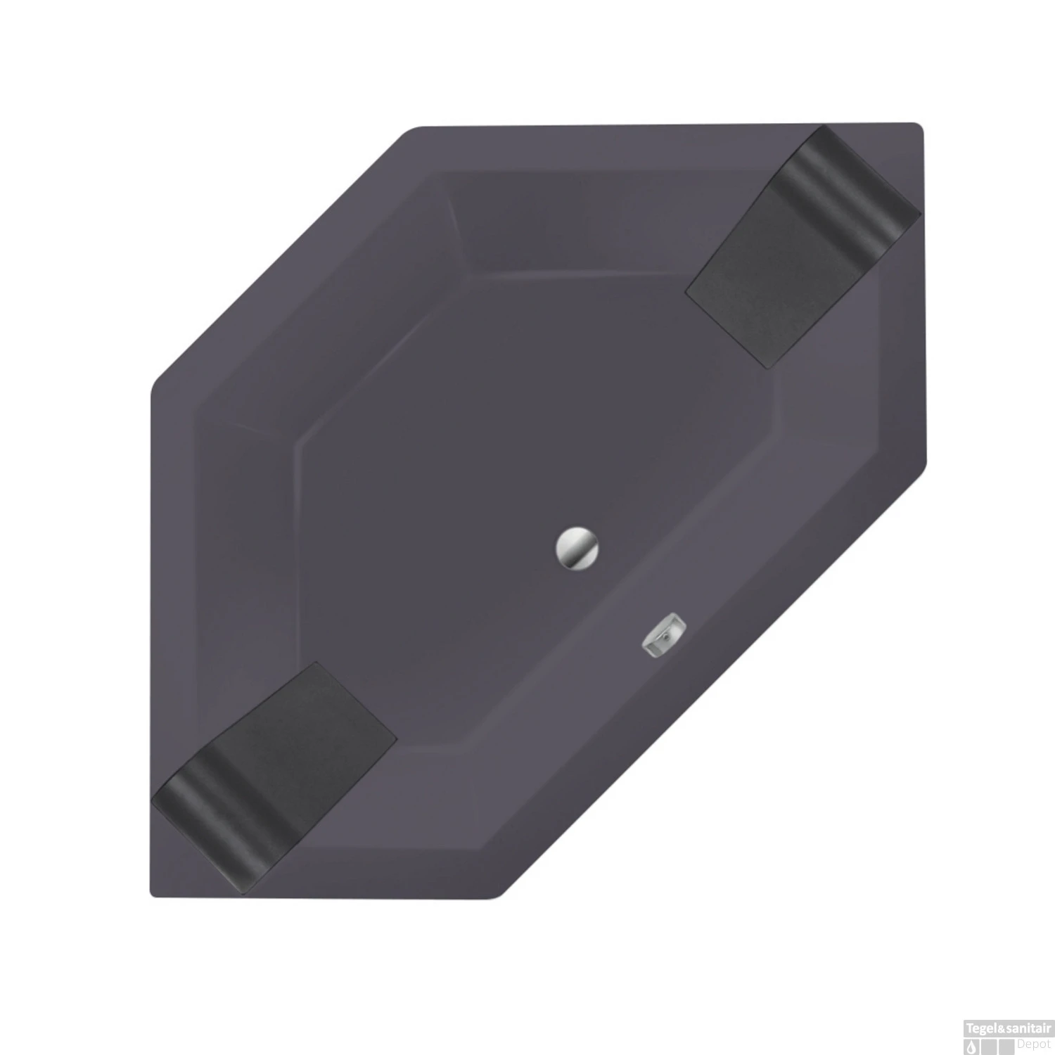 Ligbad Xenz Society 145 6-hoekig 145x145x50 Cm Inbouw Acryl Antraciet 1 Ligbad Xenz Society 145 6-hoekig 145x145x50 Cm Inbouw Acryl Antraciet