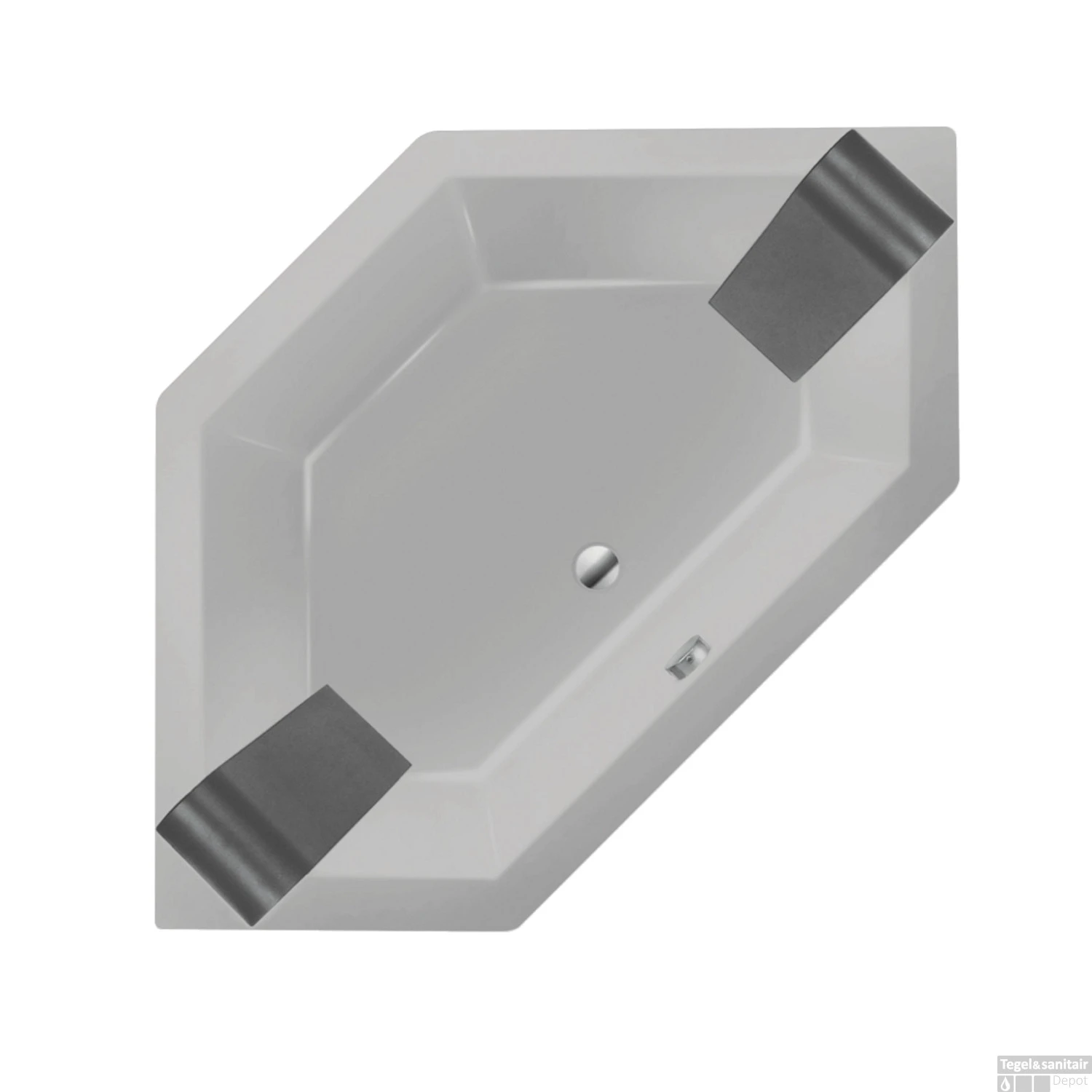 Ligbad Xenz Society 145 6-hoekig 145x145x50 Cm Inbouw Acryl Cement 1 Ligbad Xenz Society 145 6-hoekig 145x145x50 Cm Inbouw Acryl Cement