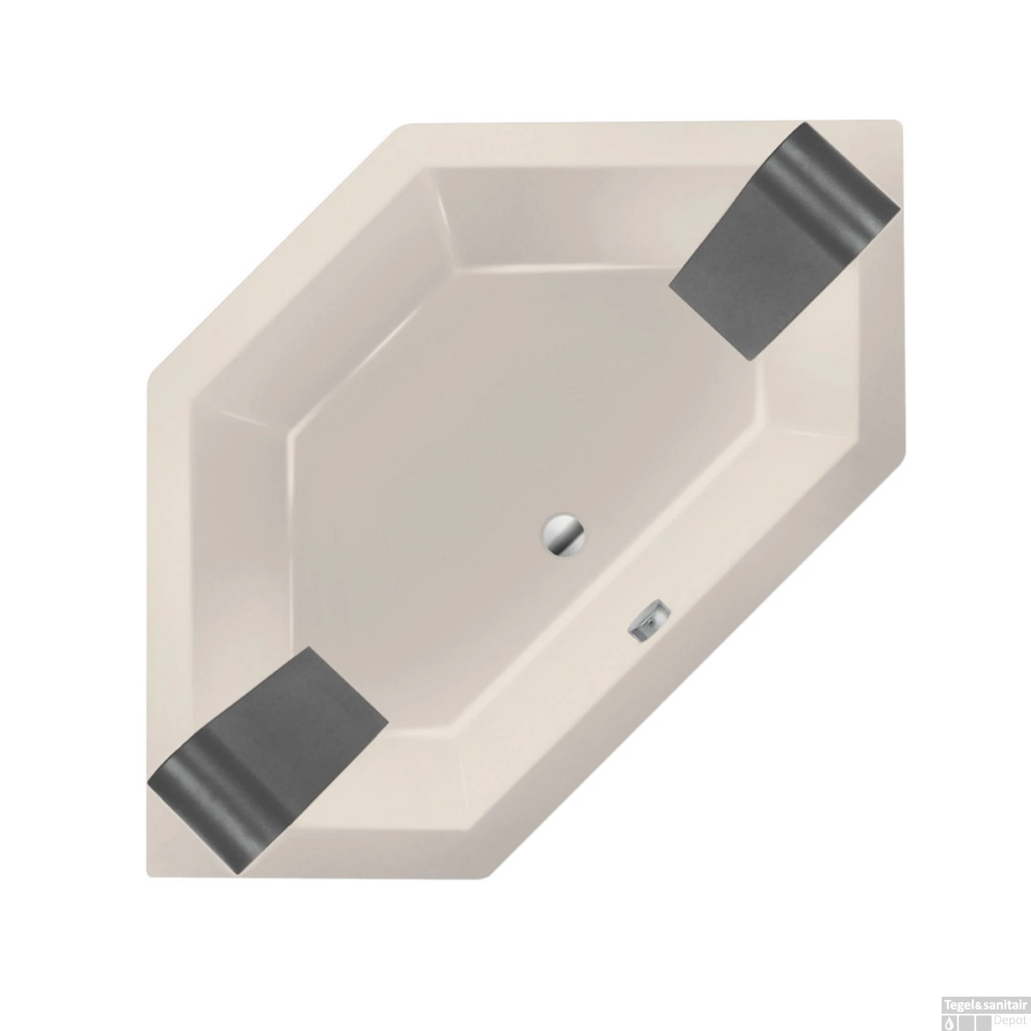 Ligbad Xenz Society 145 6-hoekig 145x145x50 Cm Inbouw Acryl Pergamon 1 Ligbad Xenz Society 145 6-hoekig 145x145x50 Cm Inbouw Acryl Pergamon