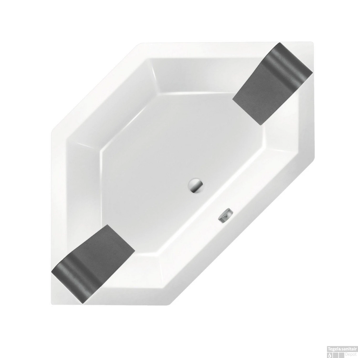 Ligbad Xenz Society 145 6-hoekig 145x145x50 Cm Inbouw Acryl (Verkrijgbaar In 9 Kleuren) 4 Ligbad Xenz Society 145 6-hoekig 145x145x50 Cm Inbouw Acryl (Verkrijgbaar In 9 Kleuren) - Afbeelding 4