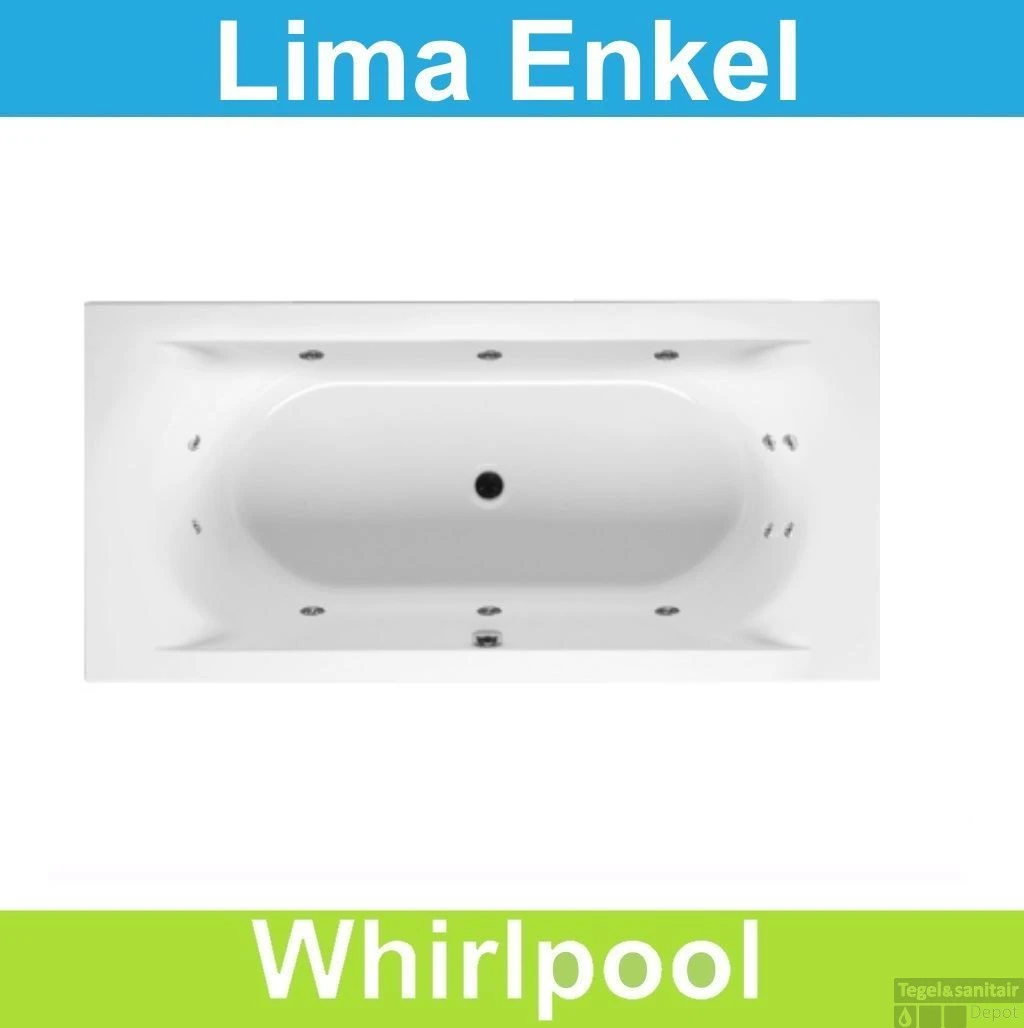 Ligbad Riho Lima 200x90 Cm Whirlpool Enkel Systeem 1 Ligbad Riho Lima 200x90 Cm Whirlpool Enkel Systeem