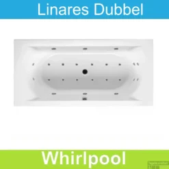 Ligbad Riho Linares 180 X 80 Cm Mat Wit Whirlpool Dubbel Systeem