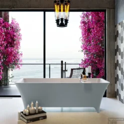 LUNDY Vrijstaand Bad 170x75cm Kleur Clay / Talc -Zalig Baden Verkoopwinkel lundy 2 00006