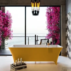 LUNDY Vrijstaand Bad 170x75cm Kleur Ocher / Talc -Zalig Baden Verkoopwinkel lundy 2 00014