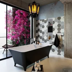 LUNDY Vrijstaand Bad 170x75cm Kleur Urban / Talc 14 LUNDY Vrijstaand Bad 170x75cm Kleur Urban / Talc -Zalig Baden Verkoopwinkel lundy 3 00003