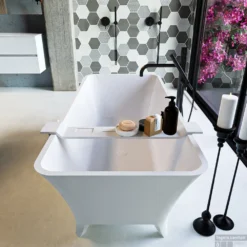 LUNDY Vrijstaand Bad 170x75cm Kleur Clay / Talc -Zalig Baden Verkoopwinkel lundy 4 00006