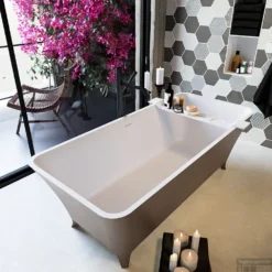 LUNDY Vrijstaand Bad 170x75cm Kleur Smoke / Talc 17 LUNDY Vrijstaand Bad 170x75cm Kleur Smoke / Talc -Zalig Baden Verkoopwinkel lundy 6 00007