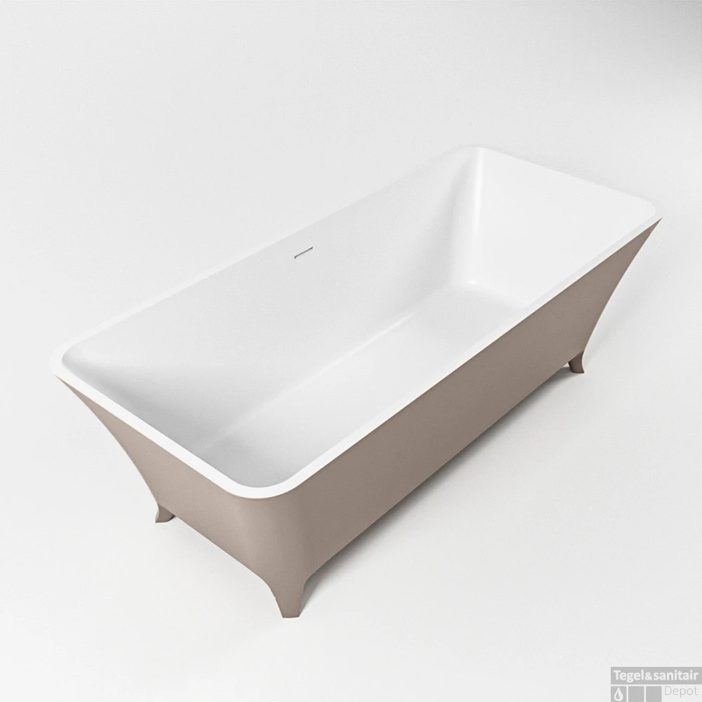 LUNDY Vrijstaand Bad 170x75cm Kleur Smoke / Talc 1 LUNDY Vrijstaand Bad 170x75cm Kleur Smoke / Talc