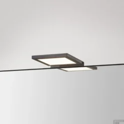 Spiegellamp Boss & Wessing Square 10x10 Cm Aluminium Mat Zwart