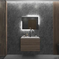 Badkamerspiegel Gliss Design Melite 90x70 Cm Met LED