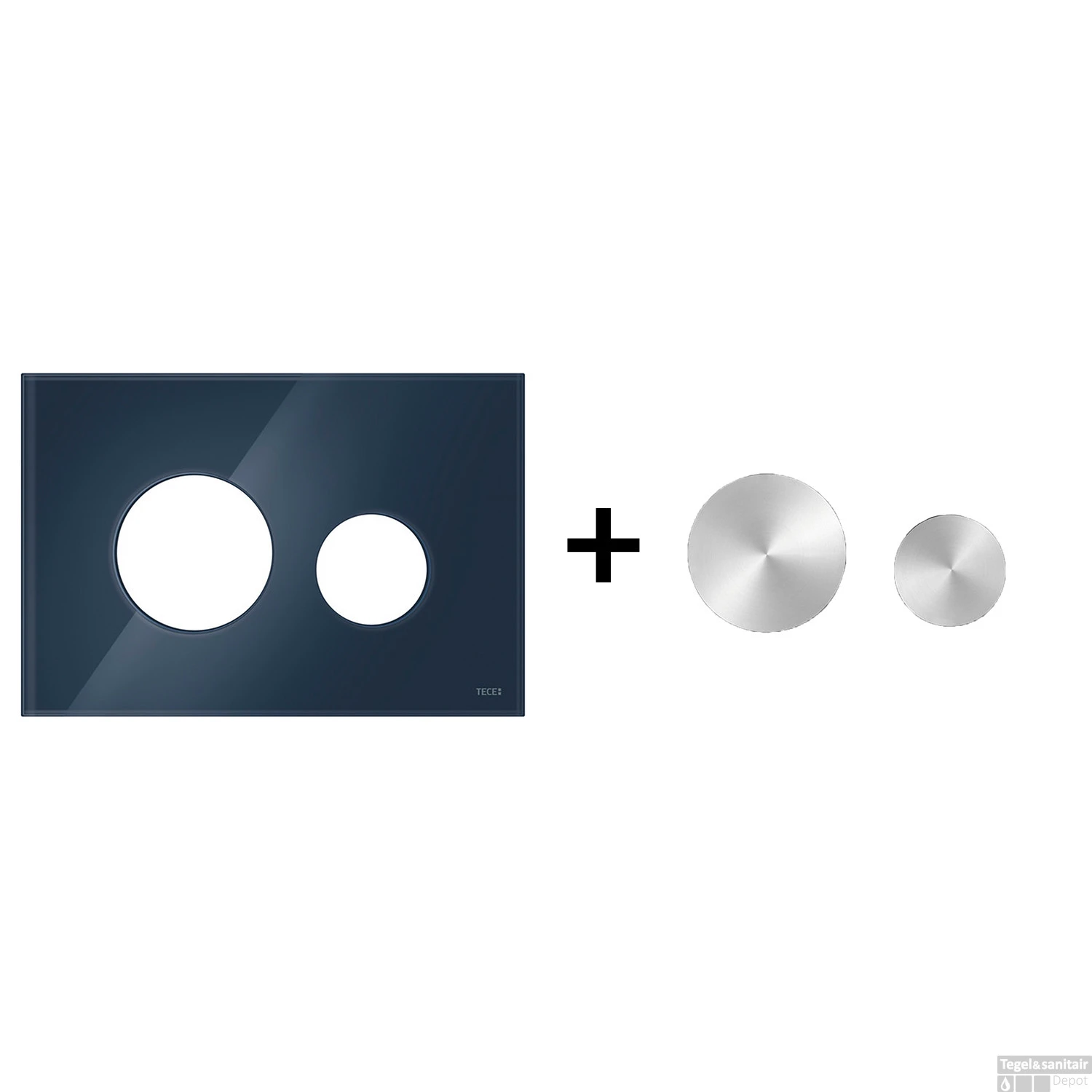 Drukplaat Front En Toetsen TECE Loop Voor WC-Bediening Glas Avondblauw 10 Drukplaat Front En Toetsen TECE Loop Voor WC-Bediening Glas Avondblauw - Afbeelding 10