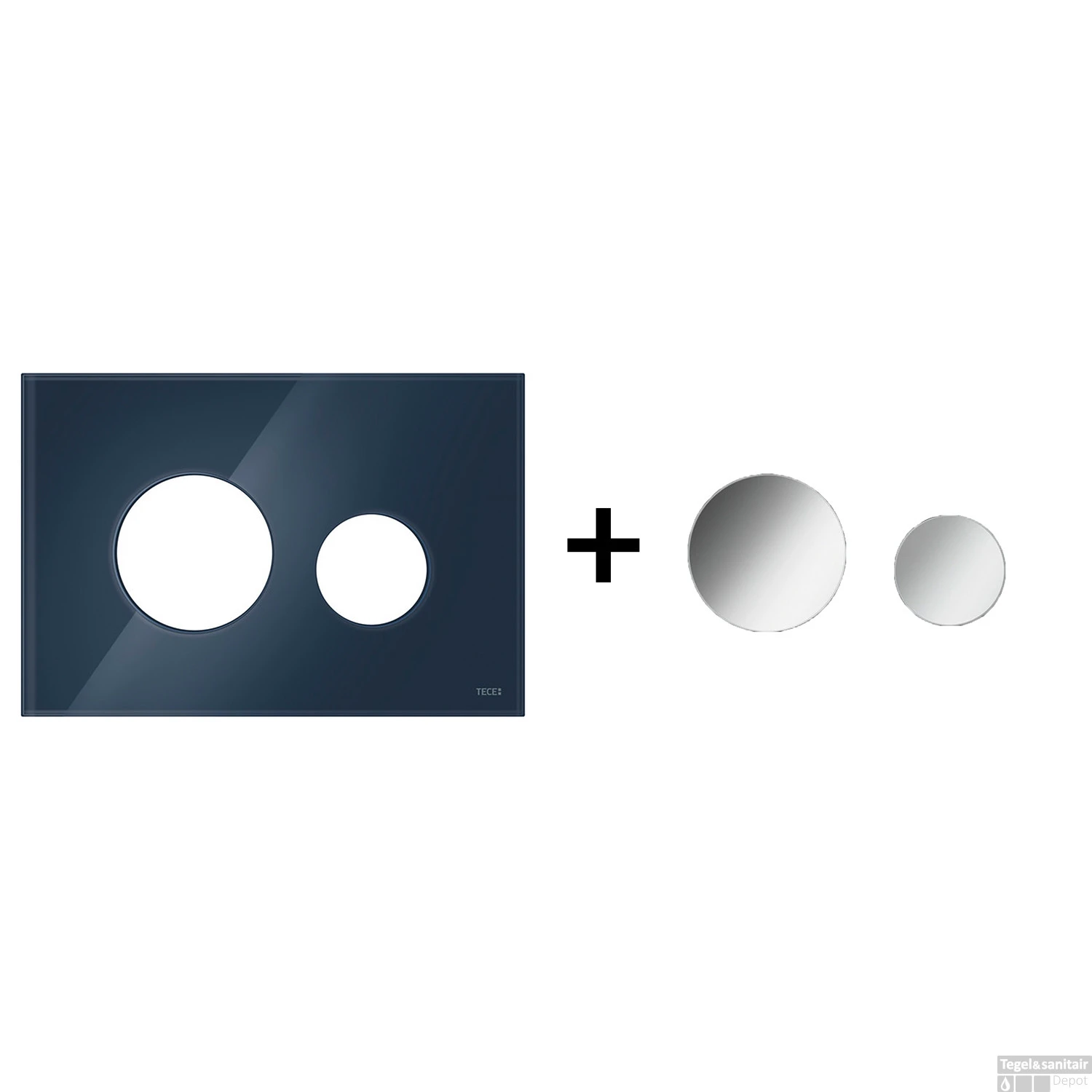 Drukplaat Front En Toetsen TECE Loop Voor WC-Bediening Glas Avondblauw 9 Drukplaat Front En Toetsen TECE Loop Voor WC-Bediening Glas Avondblauw - Afbeelding 9