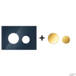 Drukplaat Front En Toetsen TECE Loop Voor WC-Bediening Glas Avondblauw 18 Drukplaat Front En Toetsen TECE Loop Voor WC-Bediening Glas Avondblauw -Zalig Baden Verkoopwinkel nachtblauw goud