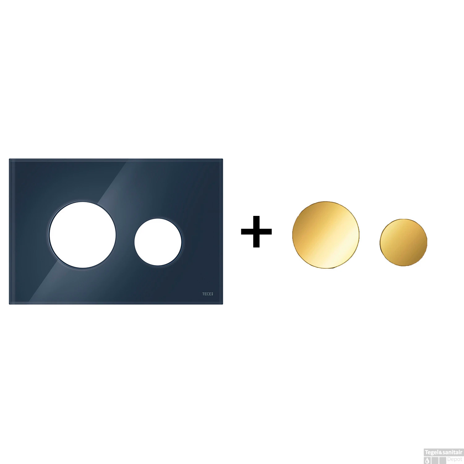 Drukplaat Front En Toetsen TECE Loop Voor WC-Bediening Glas Avondblauw 8 Drukplaat Front En Toetsen TECE Loop Voor WC-Bediening Glas Avondblauw - Afbeelding 8
