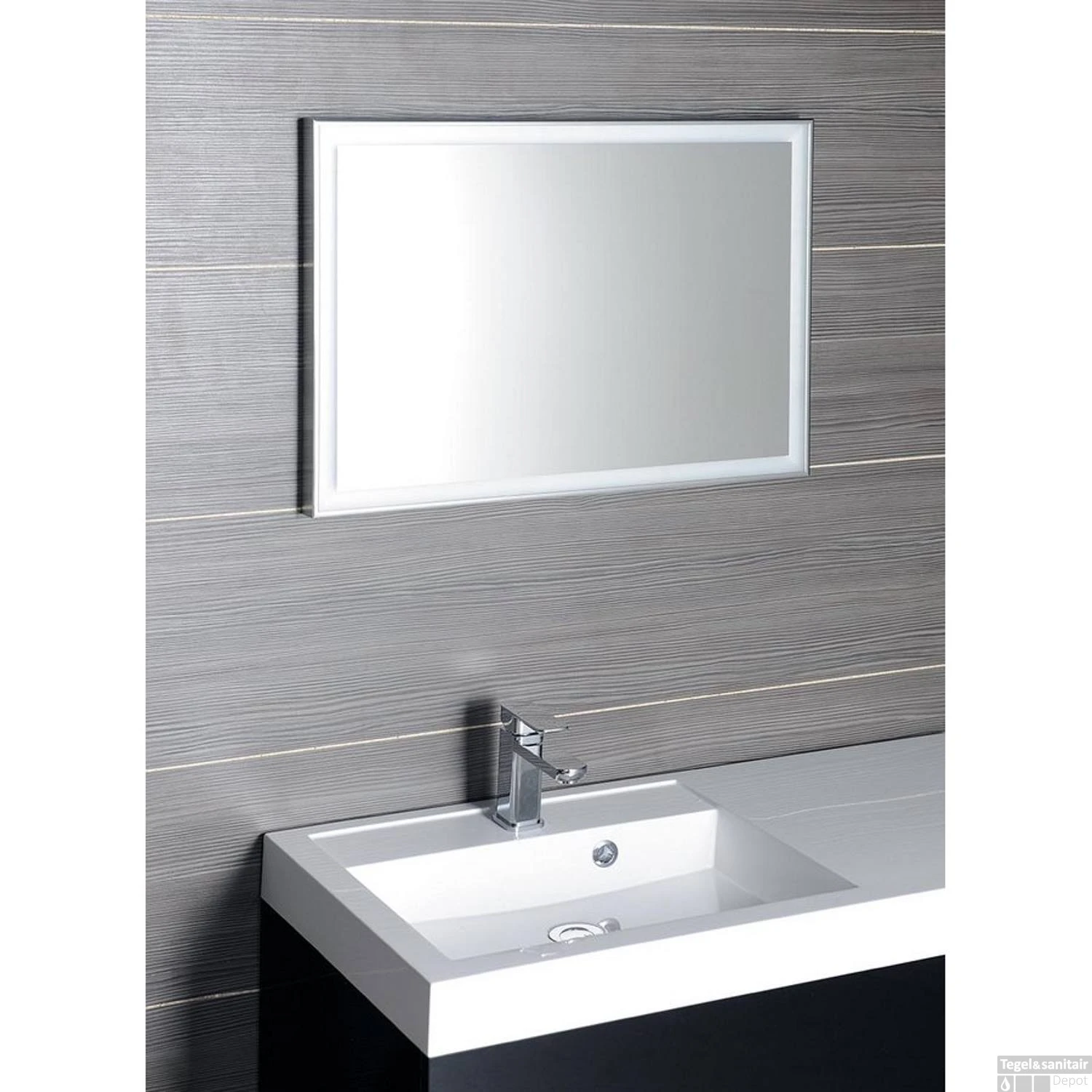 Badkamerspiegel Sapho Luminar 70.3x50.3 Cm LED-Verlichting Frame Chroom 2 Badkamerspiegel Sapho Luminar 70.3x50.3 Cm LED-Verlichting Frame Chroom - Afbeelding 2