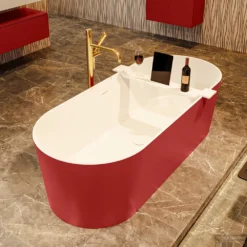 NOBLE Vrijstaand Bad 180x75cm Kleur Fire / Talc 11 NOBLE Vrijstaand Bad 180x75cm Kleur Fire / Talc -Zalig Baden Verkoopwinkel noble 3 00012