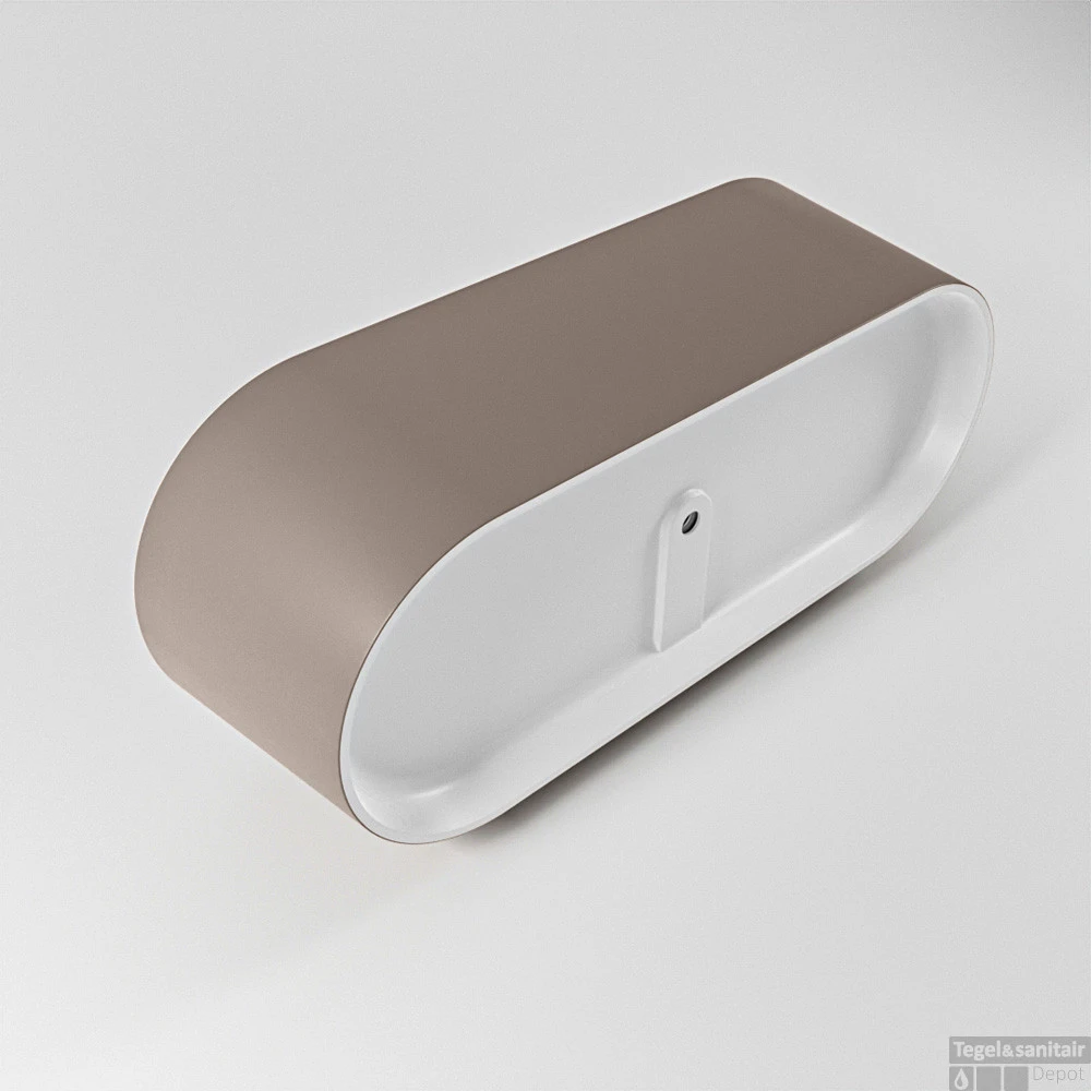 NOBLE Vrijstaand Bad 180x75cm Kleur Smoke / Talc 6 NOBLE Vrijstaand Bad 180x75cm Kleur Smoke / Talc - Afbeelding 6