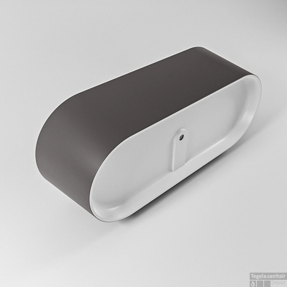 NOBLE Vrijstaand Bad 180x75cm Kleur Dark Grey / Dark Grey 6 NOBLE Vrijstaand Bad 180x75cm Kleur Dark Grey / Dark Grey - Afbeelding 6