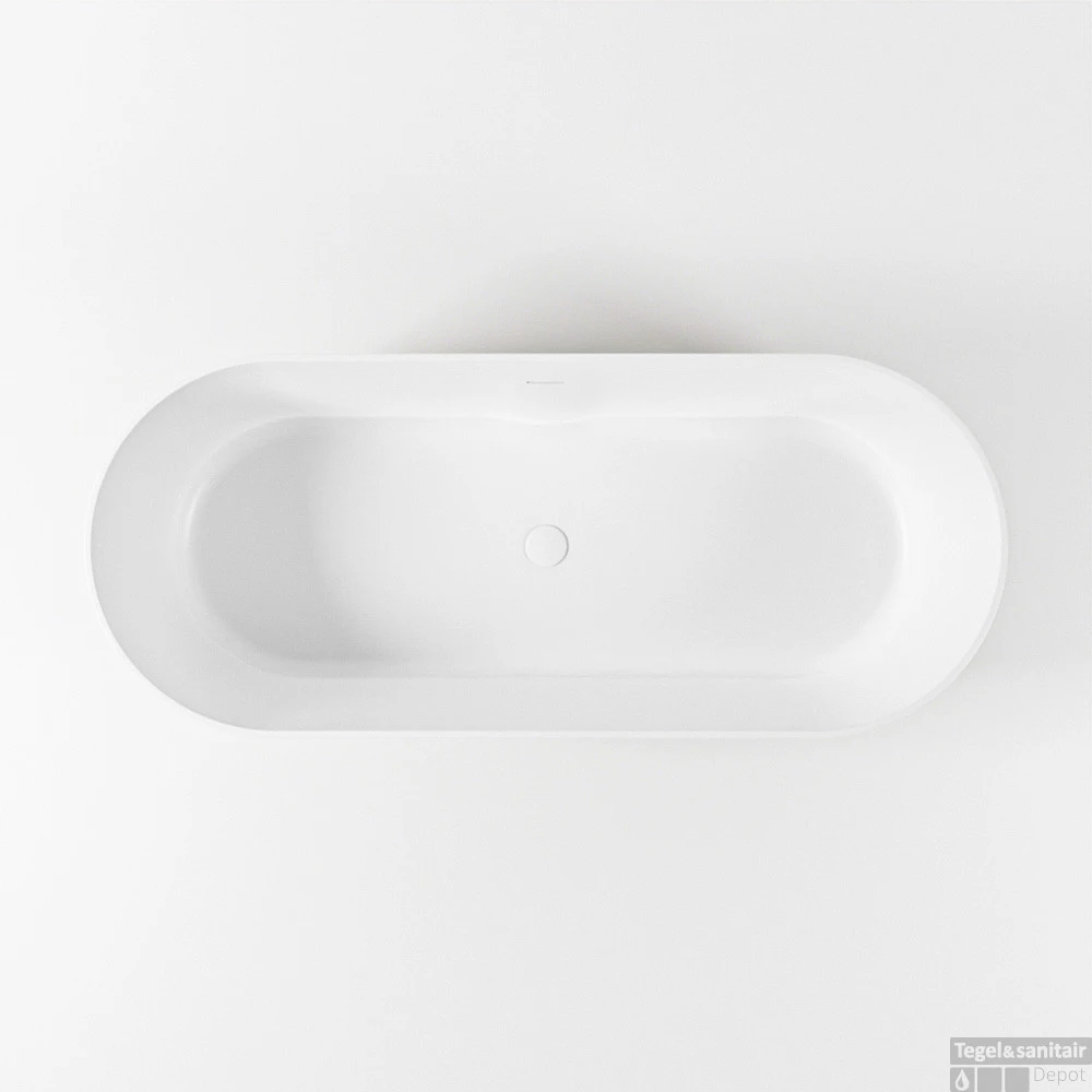 NOBLE Vrijstaand Bad 180x75cm Kleur Smoke / Talc 8 NOBLE Vrijstaand Bad 180x75cm Kleur Smoke / Talc - Afbeelding 8