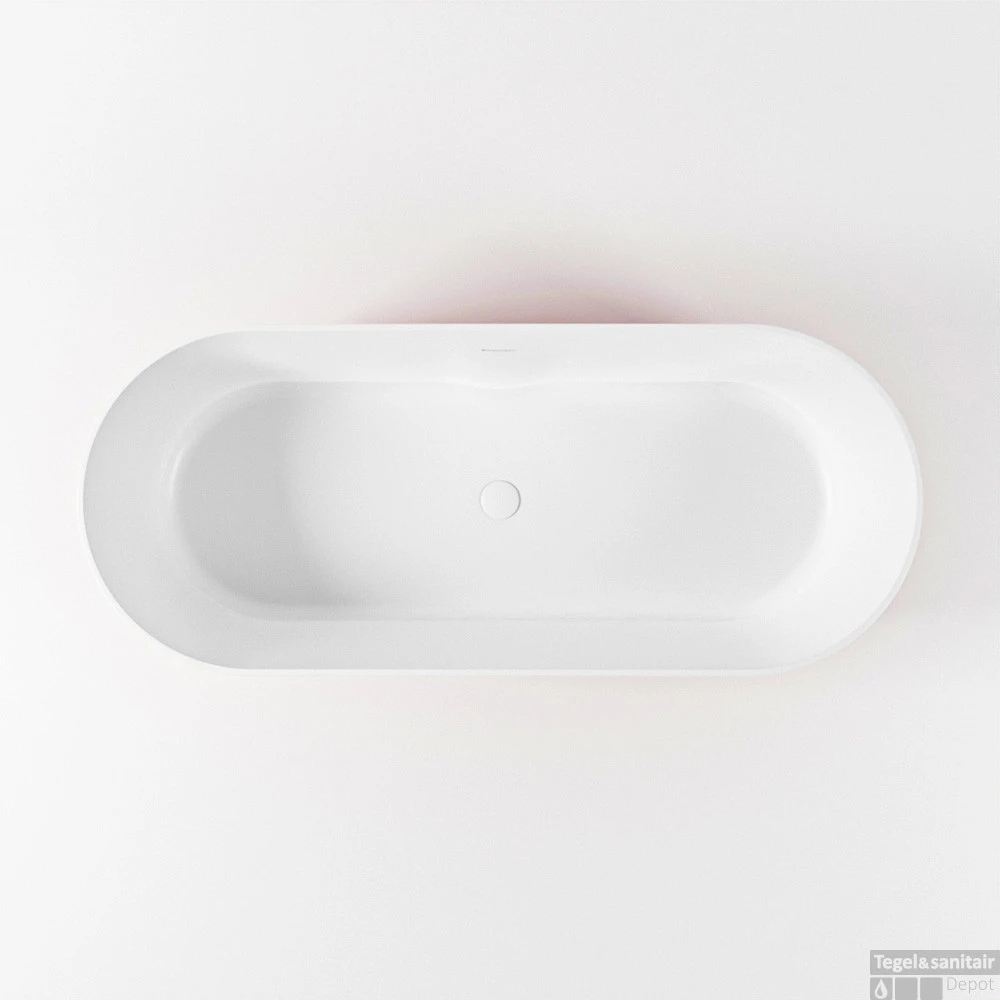 NOBLE Vrijstaand Bad 180x75cm Kleur Fire / Talc 8 NOBLE Vrijstaand Bad 180x75cm Kleur Fire / Talc - Afbeelding 8