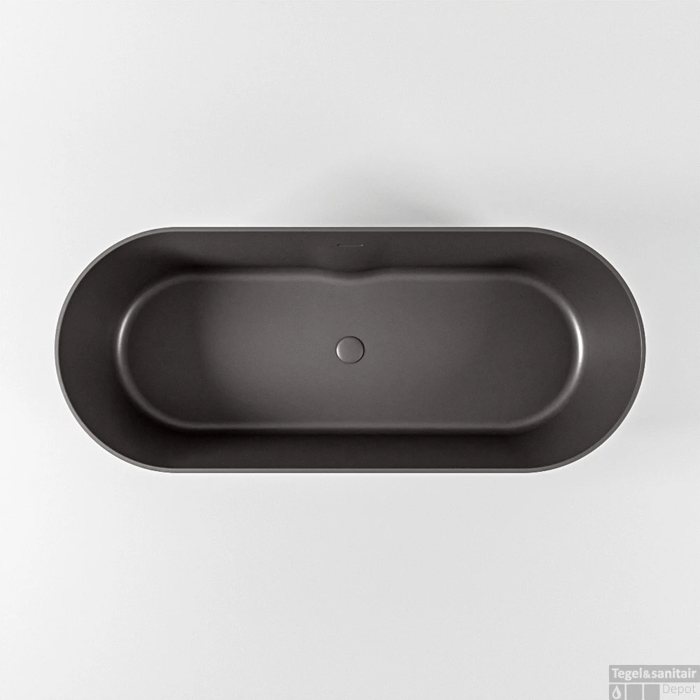 NOBLE Vrijstaand Bad 180x75cm Kleur Dark Grey / Dark Grey 8 NOBLE Vrijstaand Bad 180x75cm Kleur Dark Grey / Dark Grey - Afbeelding 8